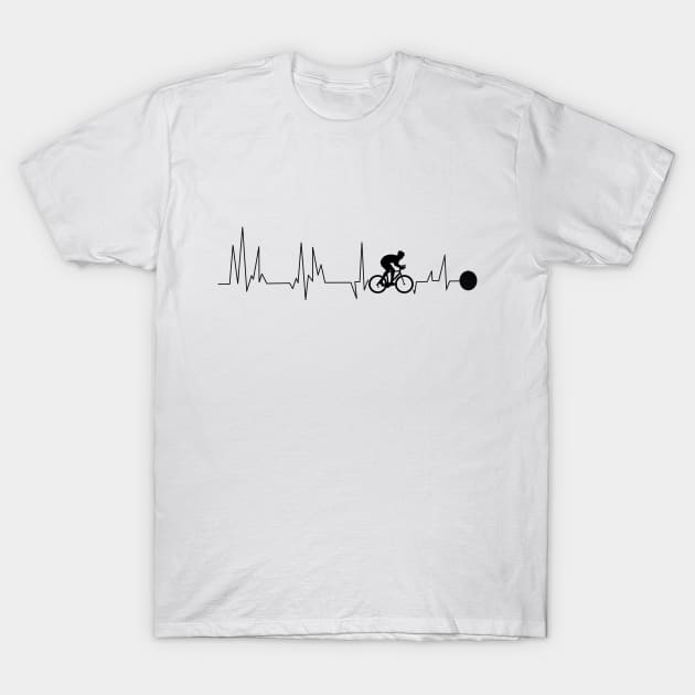 Cycling Heartbeat T-Shirt by Wine4ndMilk